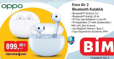 Oppo Enco Air 2 Bluetooth Kulaklık image