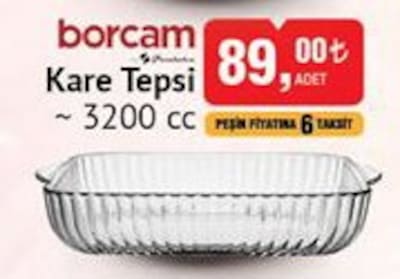 Paşabahçe Borcam Kare Tepsi 3200 cc image