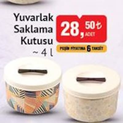 Yuvarlak Saklama Kutusu 4 l image