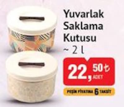 Yuvarlak Saklama Kutusu 2 l image