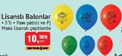 Lisanslı Balonlar 5'li image