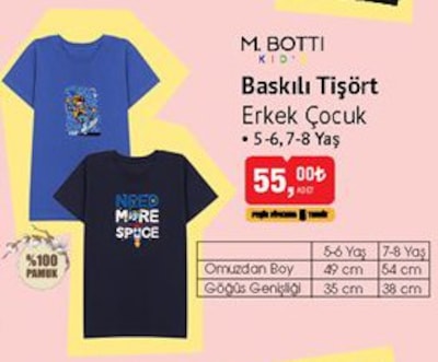 M.Botti Kids Baskılı Tişört Erkek Çocuk image