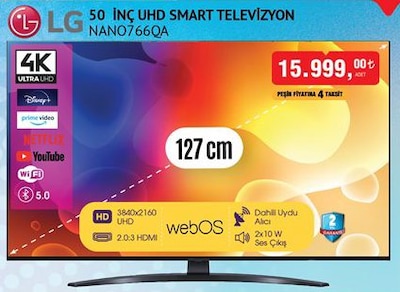 LG NANO766QA 50 inç UHD Smart Televizyon image