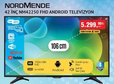 Nordmende NM42250 42 inç FHD Android Televizyon image