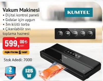 Kumtel Vakum Makinesi 125 W image