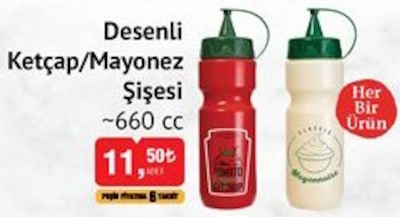 Desenli Ketçap/Mayonez Şişesi 660 cc image