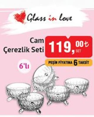 Glass İn Love Çerezlik Seti 6'lı image