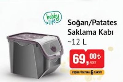 Hobbylife Soğan/Patates Saklama Kabı 12 L image