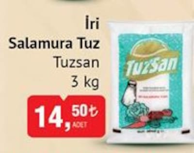Tuzsan İri Salamura Tuz 3 kg image
