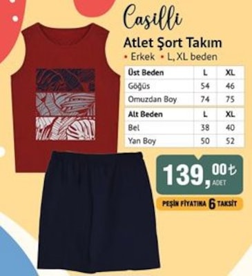 Casilli Atlet Şort Takımı image