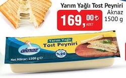 Aknaz Yarım Yağlı Tost Peyniri 1500 g image
