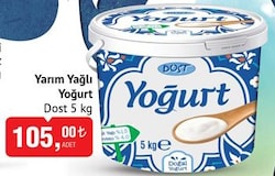 Dost Yarım Yağlı Yoğurt 5 kg image