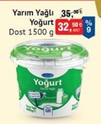 Dost Yarım Yağlı Yoğurt 1500 g image
