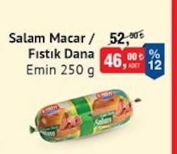 Emin Macar Salam/Fıstık Dana 250 g image