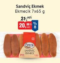 Ekmecik Sandviç Ekmek 7x65 g image