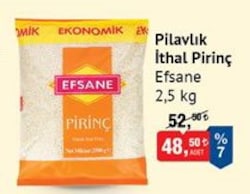 Efsane Pilavlık İthal Pirinç 2,5 kg image