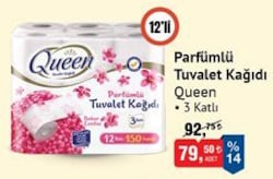 Queen Parfümlü Tuvalet Kağıdı 3 Katlı 12'li image