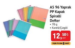 Studi A5 96 Yaprak PP Kapak Spiralli Defter image