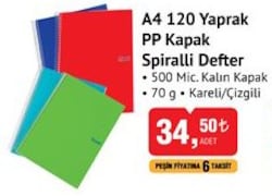 Studi A4 120 Yaprak PP Kapak Spiralli Defter image