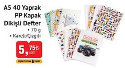 Studi A5 40 Yaprak PP Kapak Dikişli Defter image
