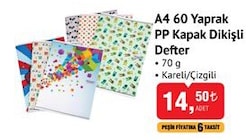 Studi A4 60 Yaprak PP Kapak Dikişli Defter image