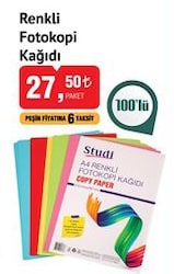 Studi Renkli Fotokopi Kağıdı 100'lü image