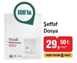 Studi Şeffaf Dosya 100'lü image