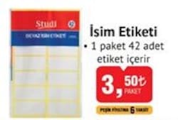 Studi İsim Etiket 42'li image