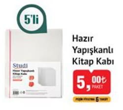 Studi Hazır Yapışkanlı Kitap Kabı 5'li image