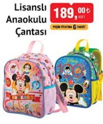 Lisanslı Anaokulu Çantası image