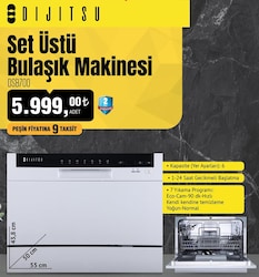 Dijitsu DSB700 Set Üstü Bulaşık Makinesi image