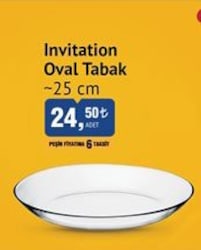 Paşabahçe Invitation Oval Tabak 25 cm  image