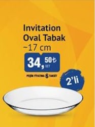 Paşabahçe Invitation Oval Tabak 17 cm 2'li image