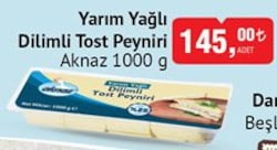 Aknaz Yarım Yağlı Dilimli Tost Peyniri 1000 g image