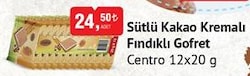 Centro Sütlü Kakao Kremalı Fındıklı Gofret 12x20 g image