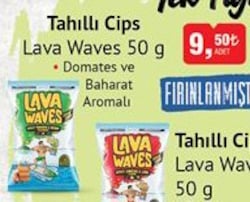 Lava Waves Domates ve Baharat Aromalı Tahıllı Cips 50 g image