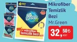 Mr.Green Mikrofiber Temizlik Bezi 4'lü image