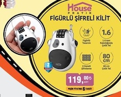 House Pratik Figürlü Şifreli Kilit image