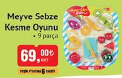 MGS Oyuncak Meyve Sebze Kesme Oyunu 9 Parça image