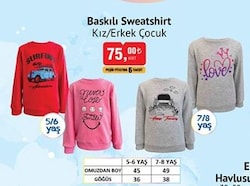 Baskılı Sweatshirt Kız/Erkek Çocuk image