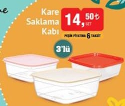 Kare Saklama Kabı 3'lü image
