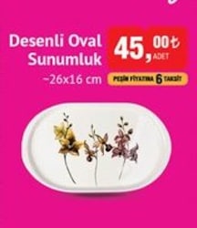 Benante Desenli Oval Sunumluk image