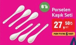 Benante Porselen Kaşık Seti 6'lı image