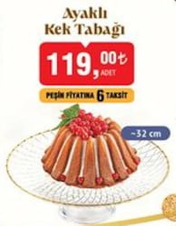 Colorina Ayaklı Kek Tabağı 32 cm image
