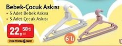 Bebek Çocuk Askısı 6'lı image