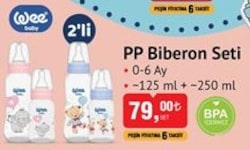 Wee Baby PP Biberon Seti 0-6 Ay 125 ml + 250 ml 2'li image