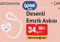 Wee Baby Desenli Emzik Askısı image