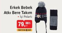 Erkek Bebek Atkı Bere Takım image