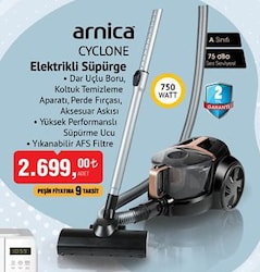 Arnica Cyclone Elektrikli Süpürge 750 W image