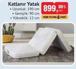 Katlanır Yatak 190x90x12 cm image
